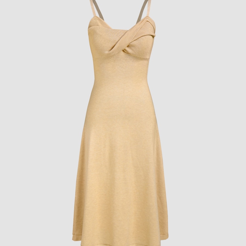 Knit solid cami dress